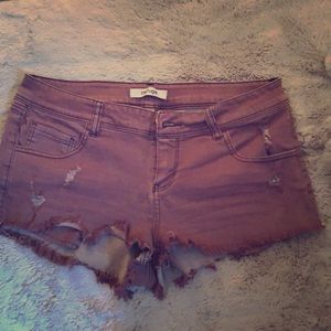 Distressed refuge Jean shorts